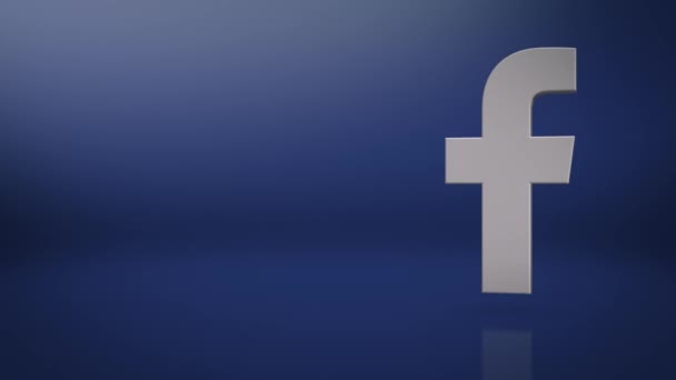 Facebook pictogramachtergrond tekst — Stockvideo