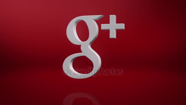 Google Plus ikona pohybu pozadí — Stock video