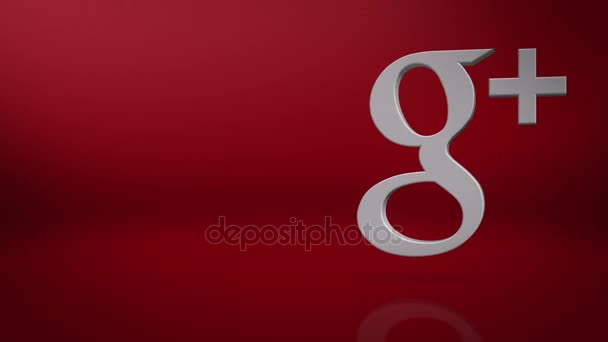 Pozadí textu ikon Google Plus — Stock video