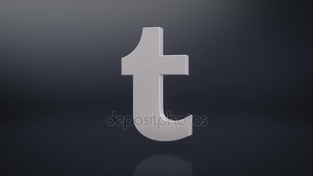 Tumblr Icon Motion Background — Stock Video