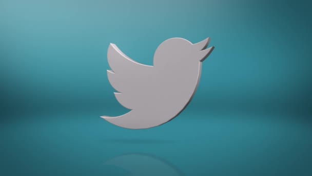 Sfondo movimento icona Twitter — Video Stock