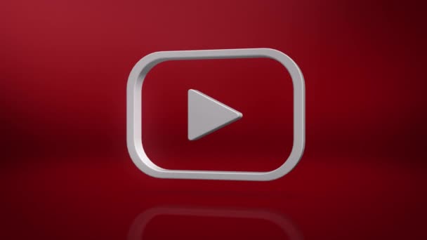 Youtube icona movimento sfondo — Video Stock