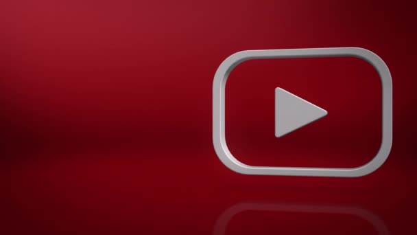 Youtube-Symboltext Hintergrund — Stockvideo