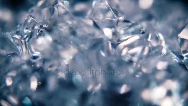 Rotating Ice Crystals Motion Background — Stock Video