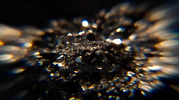 Macro Gold Nugget Döndürme — Stok video