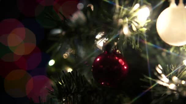 Albero di Natale Ruota filtro colorato a stella Chiudi — Video Stock