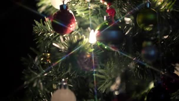 Christmas Tree вращает звездный фильтр — стоковое видео