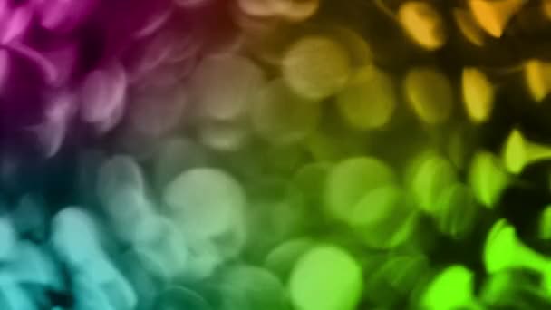 Roterende beweging achtergrond van de Rainbow Orbs — Stockvideo
