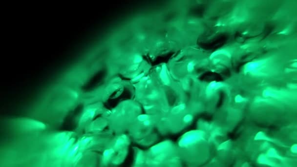 Roterande grönt glas sfär bakgrund — Stockvideo