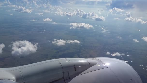 Motor a jato voando sobre Midwest — Vídeo de Stock