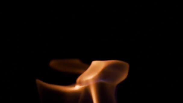 Снимок Пламени Снимался Скоростью 120 Кадров Секунду Огонь Является Горящим — стоковое видео