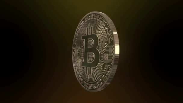 Bitcoin Bitcoin のこの画像は任意のプロジェクトに最適なデジタル通貨です このクリップは 大規模なコレクションの一部です 各クリップは 着色された背景には 緑の画面で利用できる アルファは チェック — ストック動画