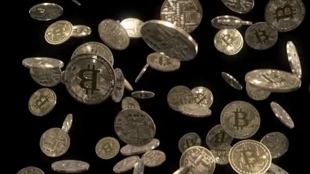 Bitcoin Una Valuta Digitale Quindi Questa Immagine Digitale Bitcoin Perfetta — Video Stock