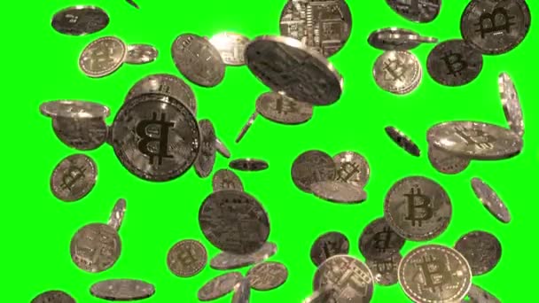 Bitcoin Ist Eine Digitale Währung Daher Ist Dieses Digitale Image — Stockvideo