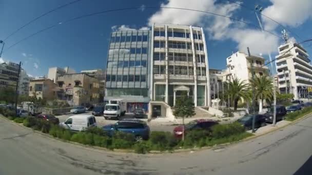 Conduciendo Por Grecia Centro Atenas Estaba Lleno Gente Arte Cultura — Vídeo de stock