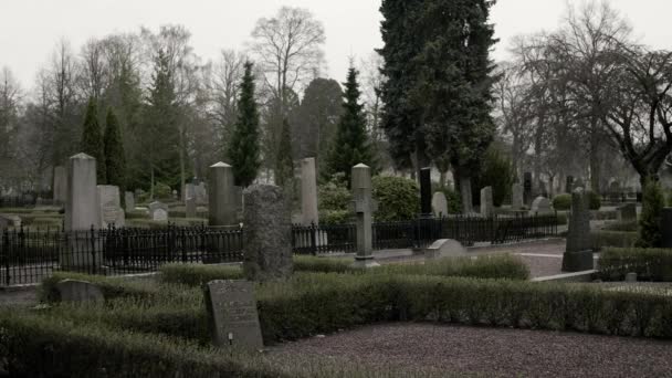 Karlstad Sweden July 2018 Classic Cemetery Located Karlstad Sweden One — Stock Video