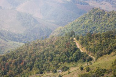 Dağ sırtı sırasında yaz saati.