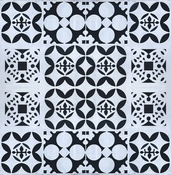 Soyut geometrik çiçek desenli paslı çelik levha arka planda kesintisiz.