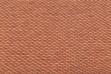 Kırmızı kiremit çatı arka plan dokusu.