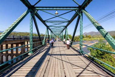 mae hong son, Tayland pai Nehri üzerinde tarihi köprü.