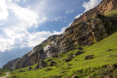 Dağ gorge kayalarda