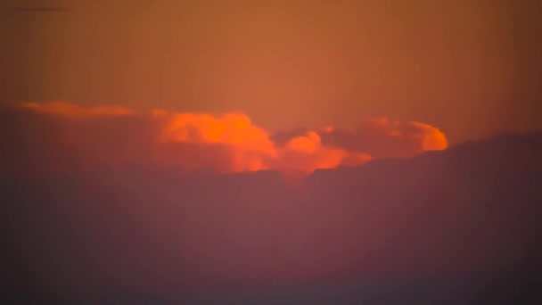 Движение Облаков Вечернему Небу Упадок — стоковое видео