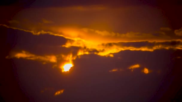 Movimiento Nubes Cielo Nocturno Disminución — Vídeo de stock