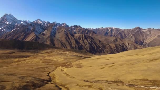 Vol Montagne Belle Vue Sur Les Rochers Montagne Nature Caucase — Video