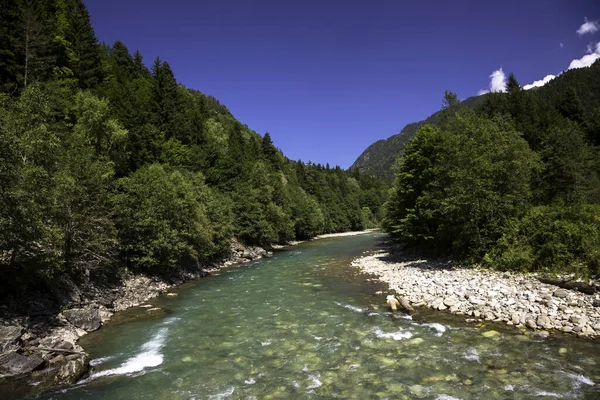 Der Gebirgsfluss Der Malerischen Schlucht Landschaft Des Nordkaukasus — Stockfoto