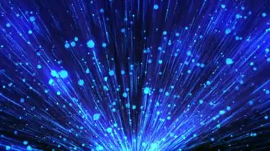 Mavi ışıltılı parçacıklar döngü