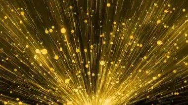 Sarı ışıltılı parçacıklar döngü