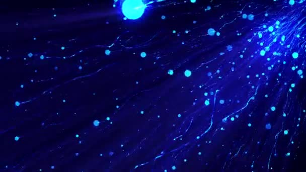 蓝色粒子 Vj 循环 — 图库视频影像
