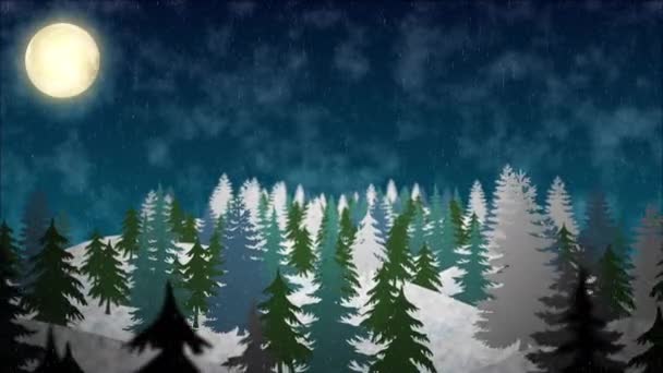 Fundo de Snowy Hills — Vídeo de Stock