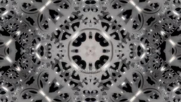 Cogwheels Kaleidoscope arka plan — Stok video