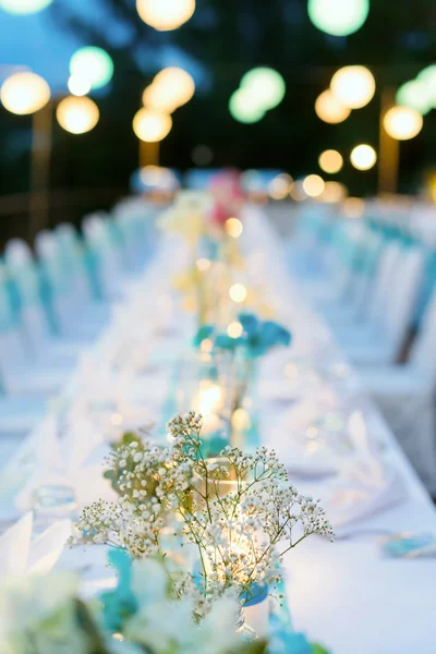 Romantic dinner setup - Wedding — Stock Photo, Image