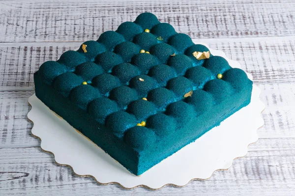 Chocolate velour mousse cake — Stock Photo, Image