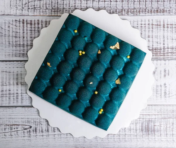 Chocolate velour mousse cake — Stock Photo, Image