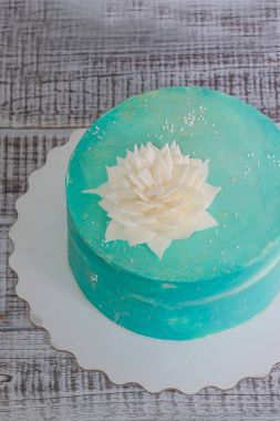 Tiffany krem peynir pasta çikolata çiçek