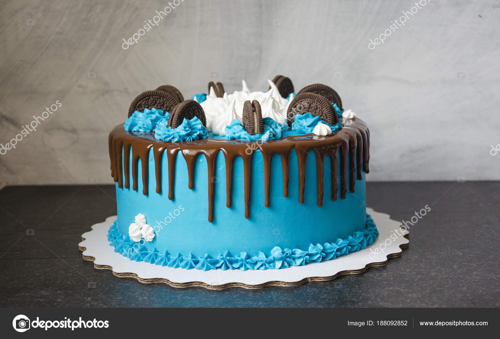 Simple fresh cream ombre blue cake... - Cake Avenue Singapore | Facebook