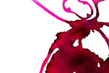 Beyaz arkaplanda Burgundy soyut grafik vuruşları