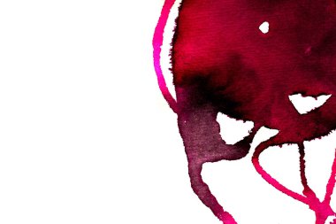 Beyaz arkaplanda Burgundy soyut grafik vuruşları