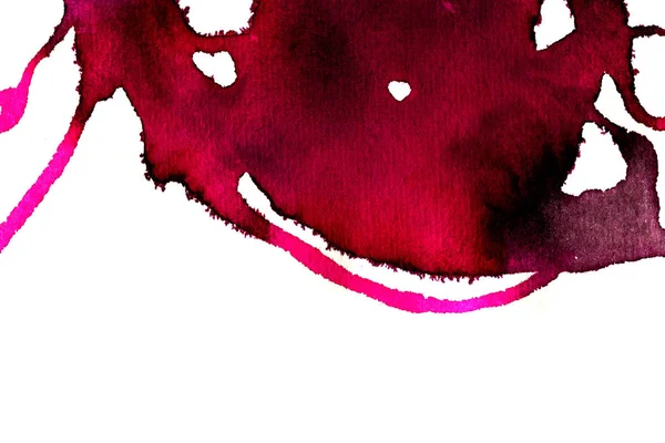 Beyaz arka planda kırmızı soyut şarap lekeleri