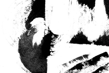 Fırça darbesi ve doku. Beyaz bir arka planda sürtünme fırçası. Grunge soyut el çizimi öğesi. Altı çizili ve sınır tasarımı. Soyut siyah suluboya geometri arka planı. Aquarelle el boyama dokusu.