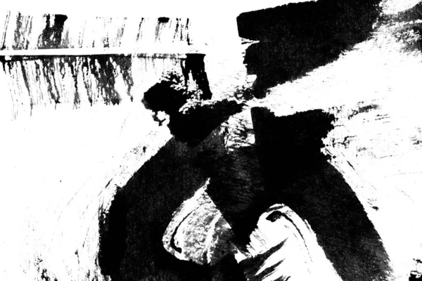 Úder Štětcem Textura Kartáč Bílém Pozadí Grunge Abstraktní Ručně Kreslený Stock Snímky