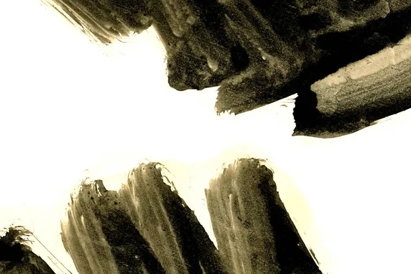 Абстрактний Чорний Чорнильний Живопис Білому Тлі Традиційне Японське Чорнильне Мистецтво — стокове фото