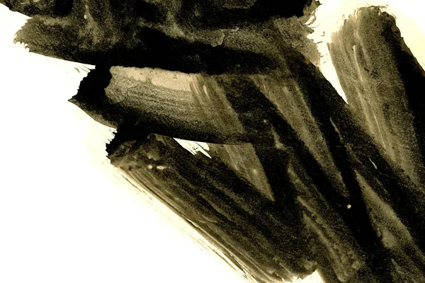Streszczenie Czarnego Farby Atramentowej Malowanie Białym Tle Tradycyjne Japońskie Malowanie — Zdjęcie stockowe