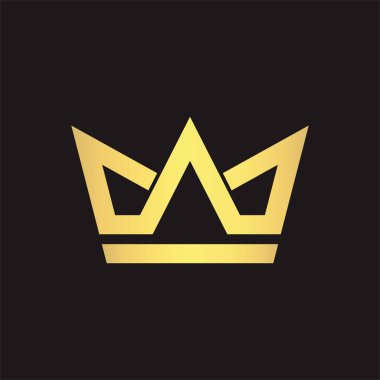 Crown logo tasarım şablonu vektör çizimi 