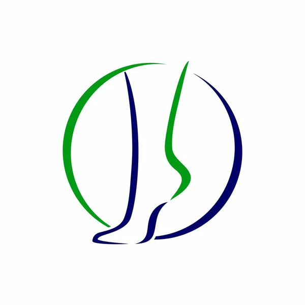 Plantilla Diseño Logotipo Pie Tobillo Ilustración Vectorial — Foto de Stock