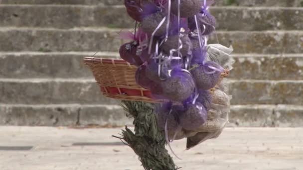 Drankje en fruit kraam in Hvar, Kroatië — Stockvideo