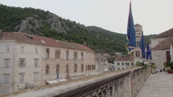 Hvar visto desde la terraza del Arsenal — Vídeos de Stock